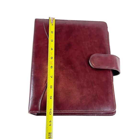 Con Conti Leather 3 Ring Calendar Organizer Binder Zip Pouch Harper House System - Picture 14 of 16